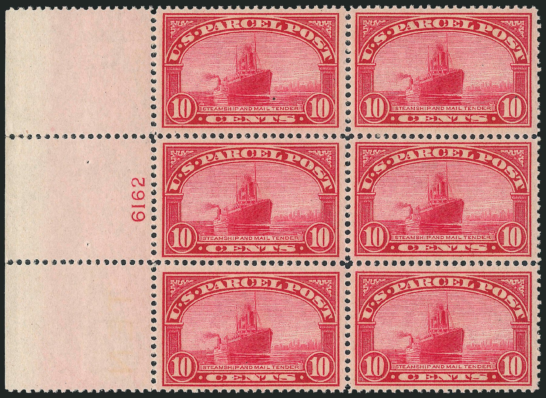 Price of US Stamp Scott Catalogue Q6 - 1913 10c Parcel Post. Robert Siegel Auction Galleries, Jun 2011, Sale 1011, Lot 913