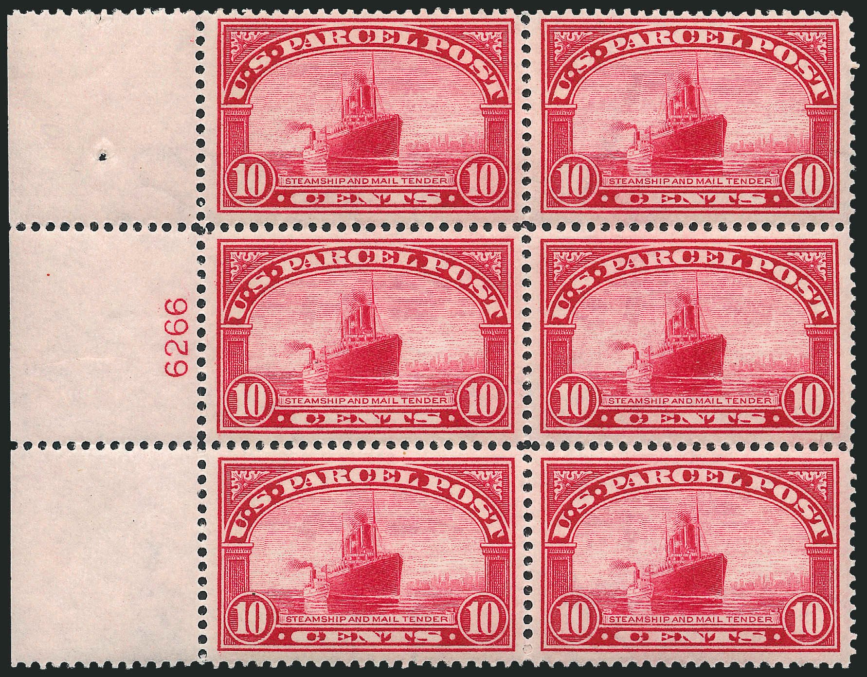 Price of US Stamps Scott Cat. Q6: 1913 10c Parcel Post. Robert Siegel Auction Galleries, Apr 2009, Sale 971, Lot 2113