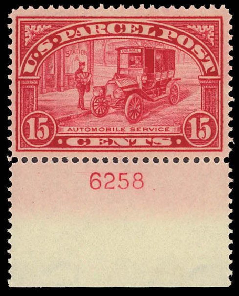 Prices of US Stamps Scott Catalog Q7 - 15c 1913 Parcel Post. Daniel Kelleher Auctions, Jun 2012, Sale 630, Lot 2119