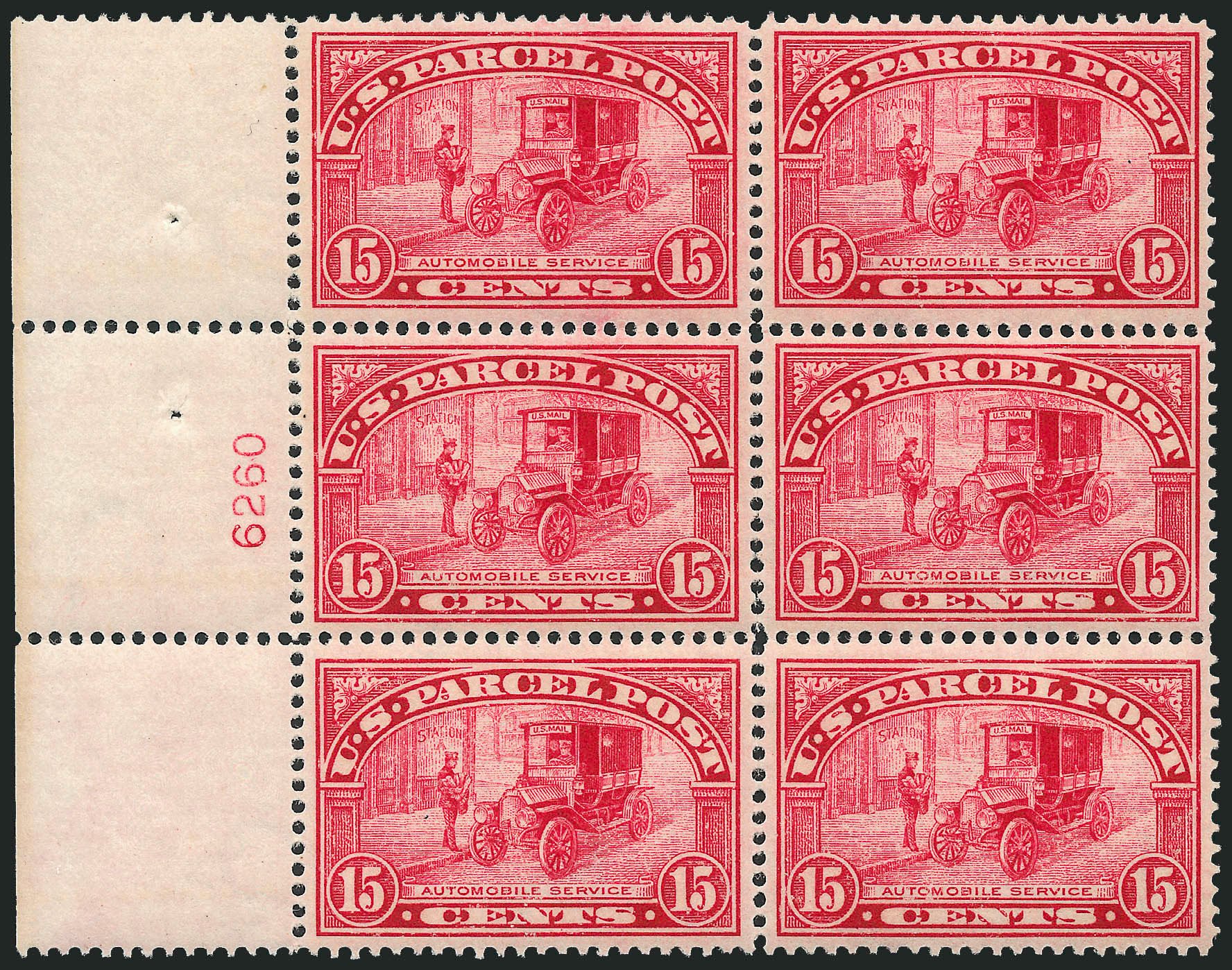 Values of US Stamp Scott Catalogue #Q7: 15c 1913 Parcel Post. Robert Siegel Auction Galleries, Apr 2009, Sale 971, Lot 2129