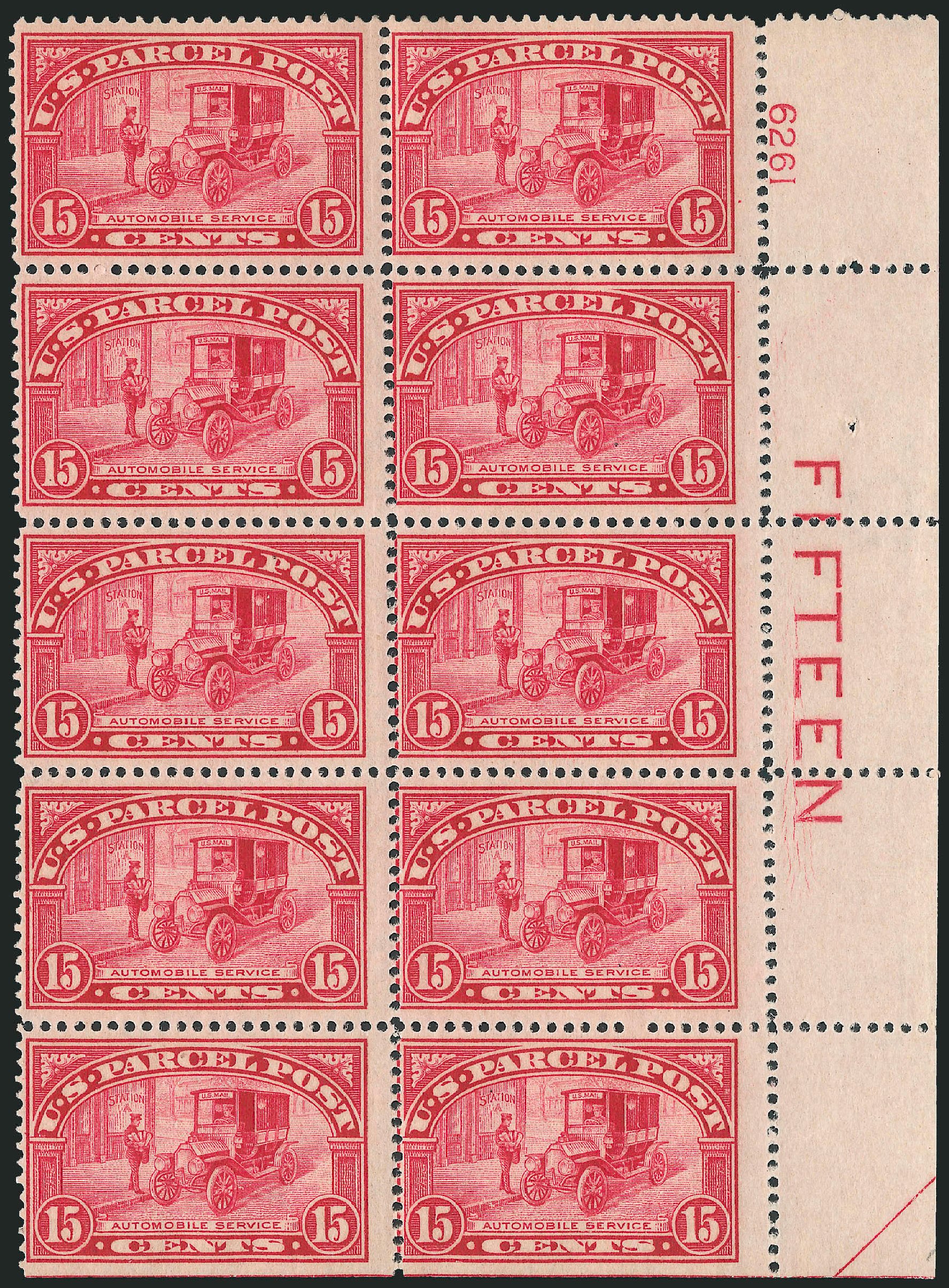 Values of US Stamps Scott Catalog #Q7 - 15c 1913 Parcel Post. Robert Siegel Auction Galleries, Apr 2009, Sale 971, Lot 2139