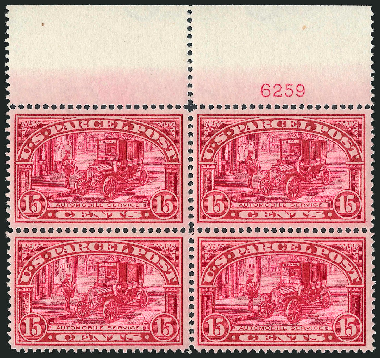 Values of US Stamp Scott #Q7: 1913 15c Parcel Post. Robert Siegel Auction Galleries, Mar 2011, Sale 1007, Lot 3083