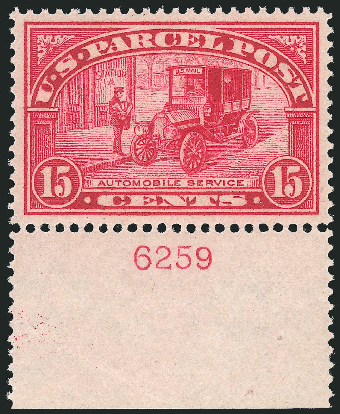 Costs of US Stamp Scott Cat. Q7: 15c 1913 Parcel Post. Robert Siegel Auction Galleries, Oct 2010, Sale 997, Lot 6353