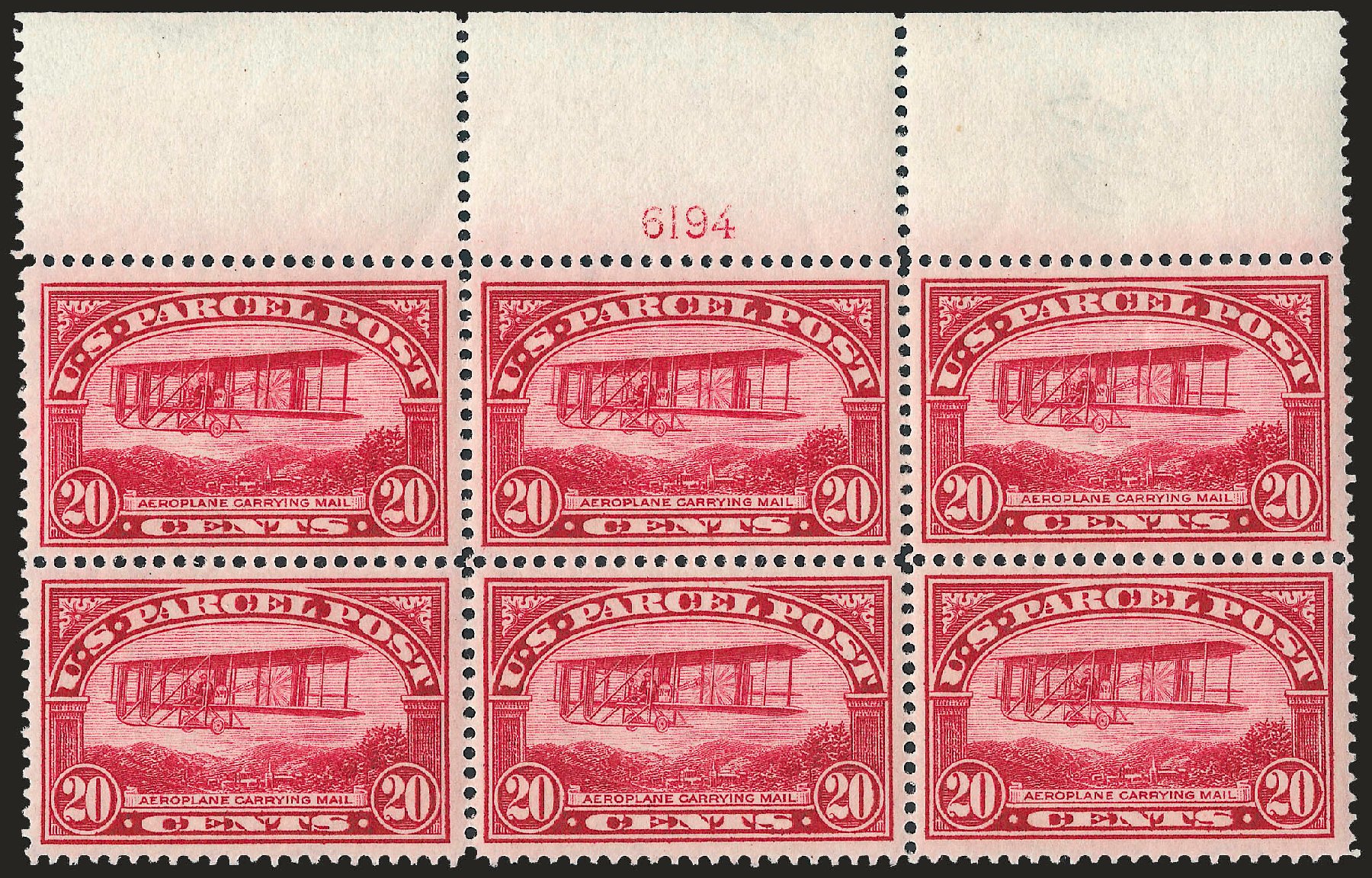 Values of US Stamps Scott Catalog Q8: 20c 1913 Parcel Post. Robert Siegel Auction Galleries, Apr 2009, Sale 971, Lot 2151