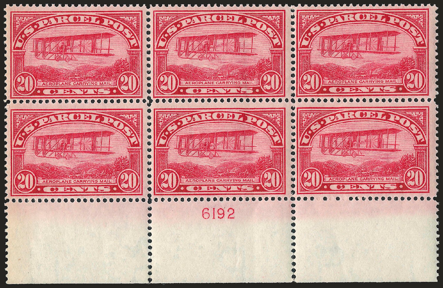 Values of US Stamps Scott Cat. Q8: 20c 1913 Parcel Post. Robert Siegel Auction Galleries, Apr 2009, Sale 971, Lot 2144