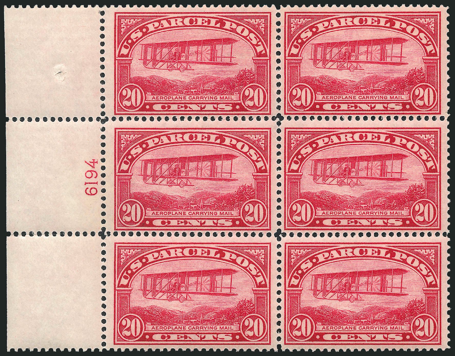 Cost of US Stamps Scott Catalog #Q8 - 1913 20c Parcel Post. Robert Siegel Auction Galleries, Apr 2009, Sale 971, Lot 2152