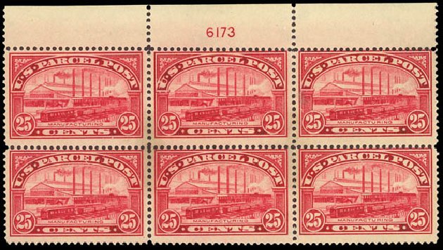 US Stamps Value Scott Cat. Q9: 1913 25c Parcel Post. Daniel Kelleher Auctions, Aug 2012, Sale 631, Lot 1797
