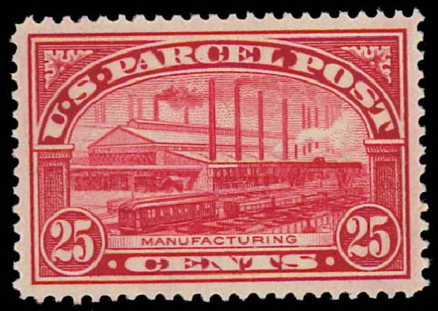 Price of US Stamps Scott Cat. Q9: 1913 25c Parcel Post. Daniel Kelleher Auctions, Oct 2011, Sale 626, Lot 629
