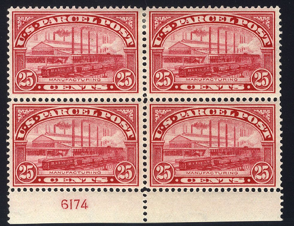 Costs of US Stamp Scott Q9: 25c 1913 Parcel Post. Cherrystone Auctions, Jun 2009, Sale 200906, Lot 405