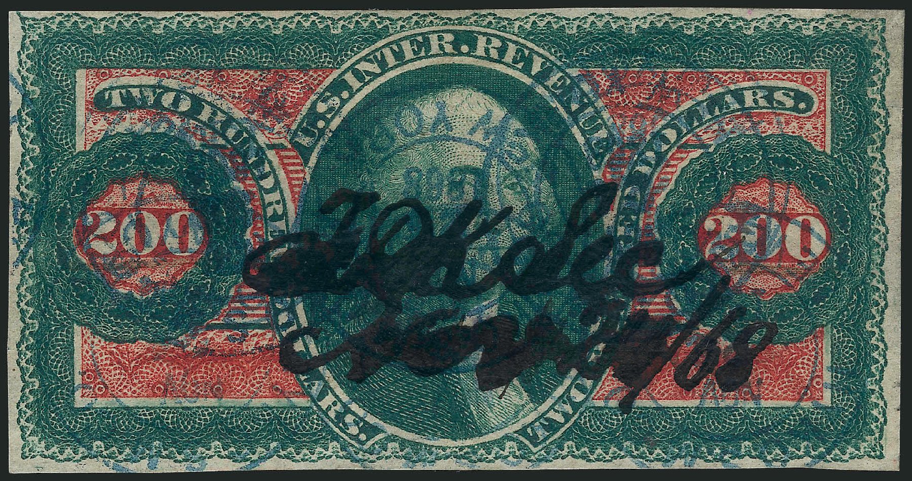 Price of US Stamp Scott Catalogue R102: US$200.00 1863 Revenue Internal. Robert Siegel Auction Galleries, Mar 2013, Sale 1040, Lot 2231