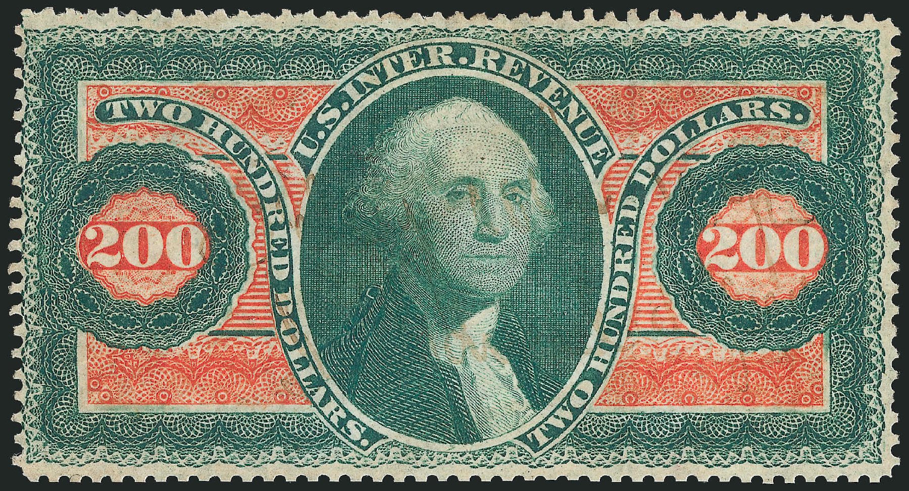 US Stamp Price Scott Catalogue R102 - 1863 US$200.00 Revenue Internal. Robert Siegel Auction Galleries, Oct 2010, Sale 997, Lot 6592