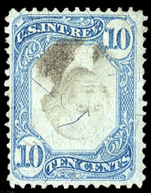 US Stamps Price Scott Catalogue #R109 - 10c 1871 Revenue Documentary . Cherrystone Auctions, Apr 2010, Sale 201004, Lot 338