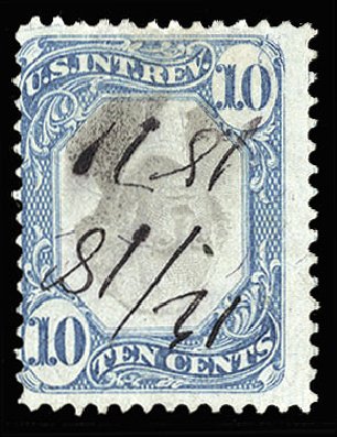 Cost of US Stamps Scott # R109: 10c 1871 Revenue Documentary . Cherrystone Auctions, Nov 2009, Sale 200911, Lot 3180