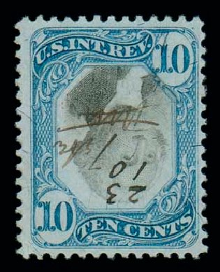 US Stamp Value Scott Cat. #R109: 10c 1871 Revenue Documentary . Matthew Bennett International, Dec 2007, Sale 324, Lot 1264