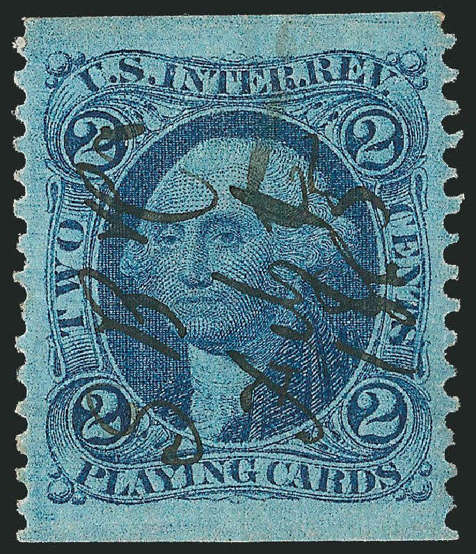 US Stamps Value Scott Cat. R11: 1862 2c Revenue Playing Cards. Robert Siegel Auction Galleries, Mar 2014, Sale 1066, Lot 46