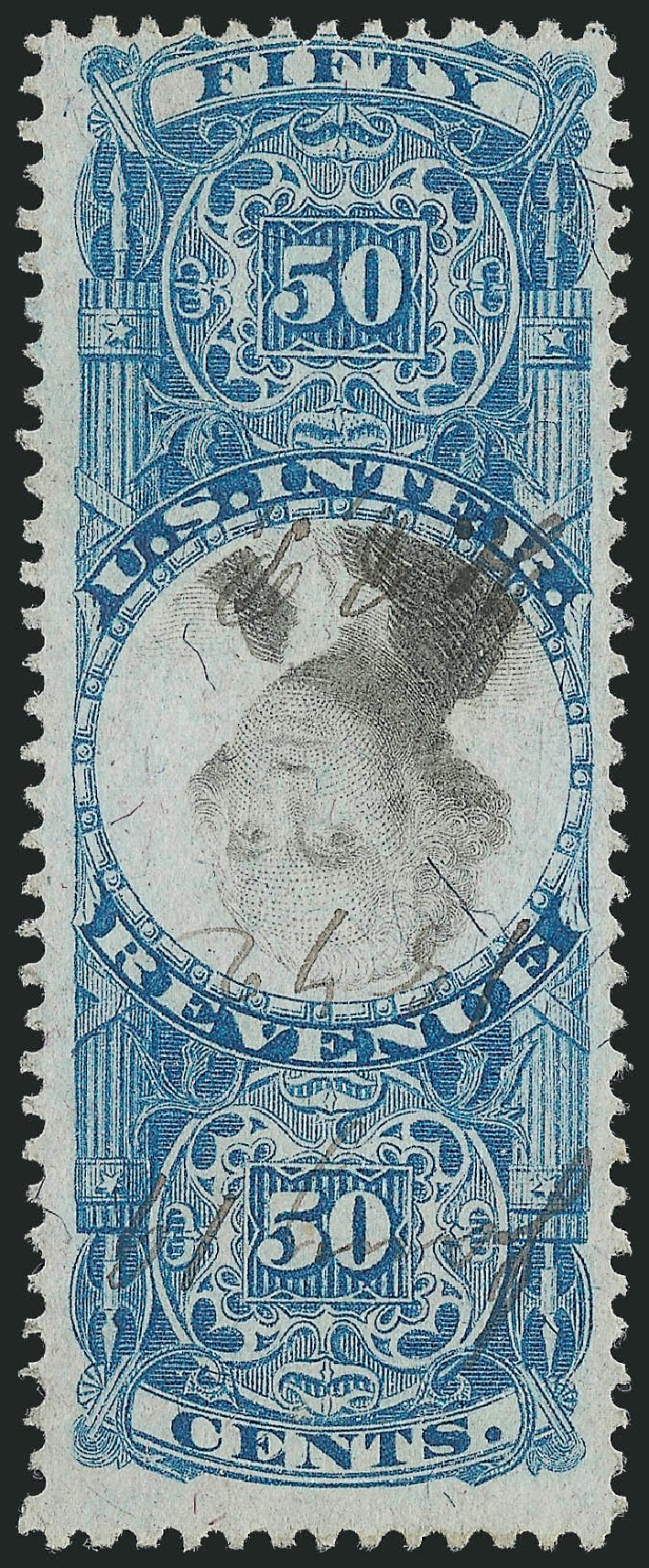 Value of US Stamp Scott Catalogue #R115: 50c 1871 Revenue Documentary . Robert Siegel Auction Galleries, Jun 2012, Sale 1026, Lot 1579