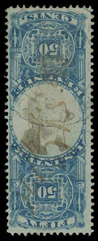 Price of US Stamps Scott Catalogue #R115 - 50c 1871 Revenue Documentary . Daniel Kelleher Auctions, Jul 2011, Sale 625, Lot 1310