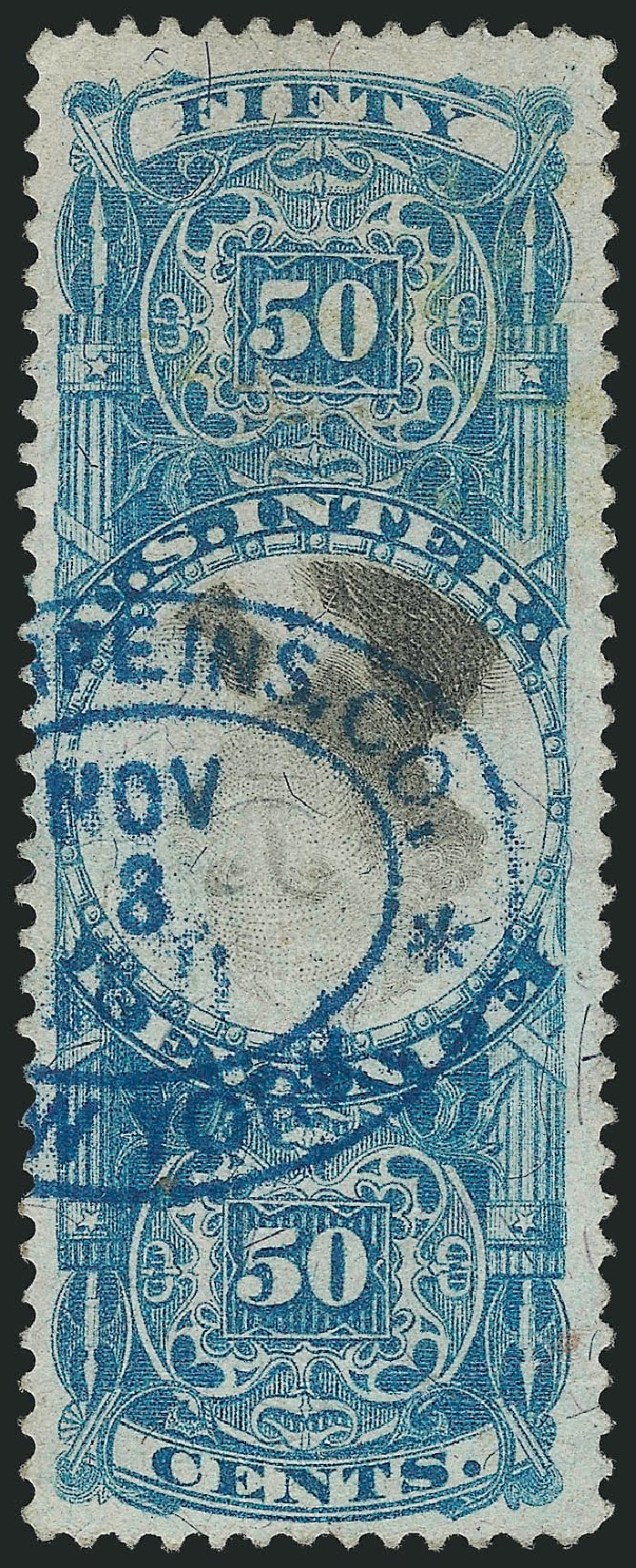 US Stamps Price Scott Cat. #R115: 50c 1871 Revenue Documentary . Robert Siegel Auction Galleries, Mar 2014, Sale 1067, Lot 561