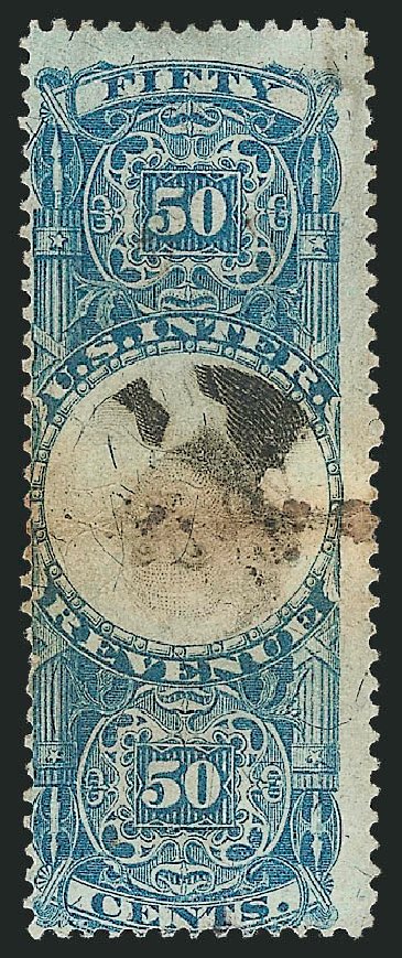Values of US Stamps Scott Cat. #R115: 1871 50c Revenue Documentary . Robert Siegel Auction Galleries, Mar 2011, Sale 1007, Lot 3125