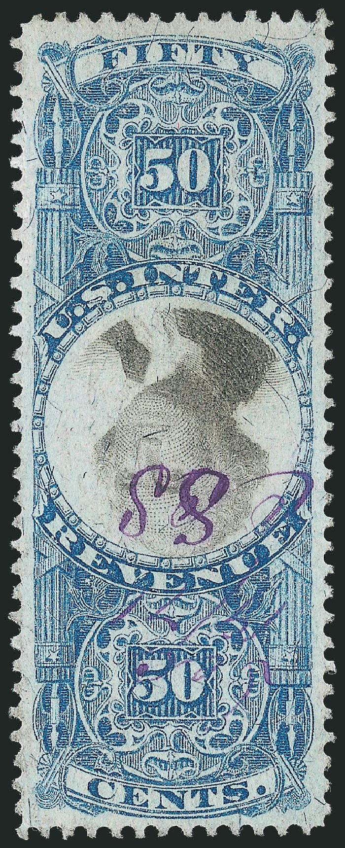 Costs of US Stamps Scott Catalog # R115: 50c 1871 Revenue Documentary . Robert Siegel Auction Galleries, Dec 2014, Sale 1089, Lot 485