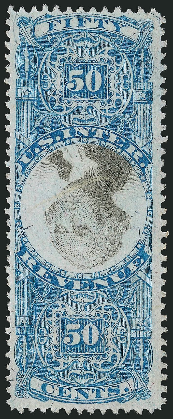 US Stamp Value Scott Catalog R115: 1871 50c Revenue Documentary . Robert Siegel Auction Galleries, Dec 2008, Sale 967, Lot 5245