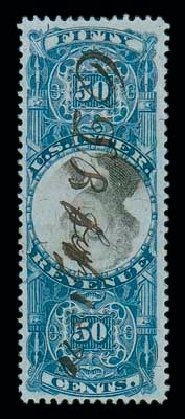US Stamp Values Scott Catalog #R115 - 50c 1871 Revenue Documentary . Matthew Bennett International, Jun 2007, Sale 319, Lot 1846