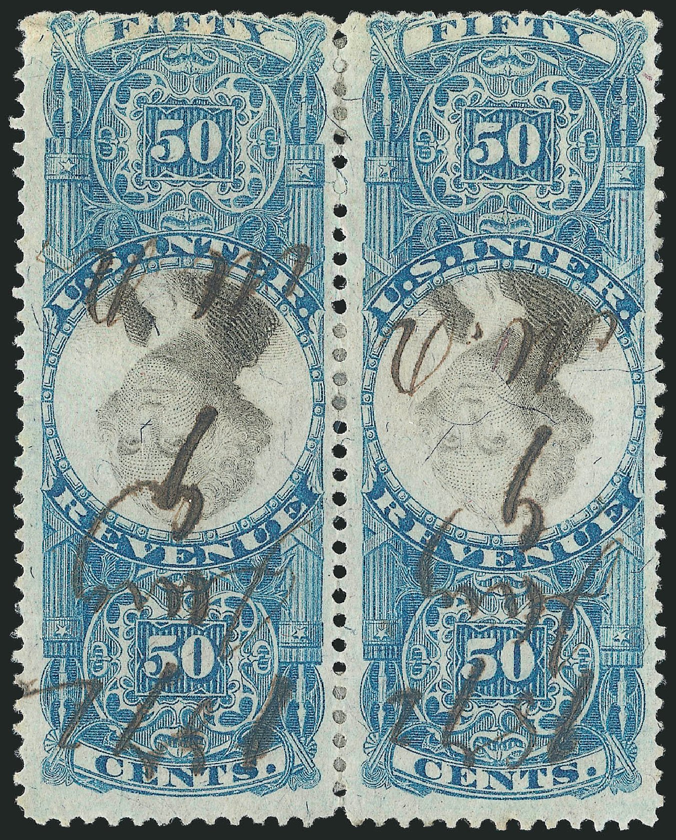 Price of US Stamp Scott Cat. # R115: 1871 50c Revenue Documentary . Robert Siegel Auction Galleries, Dec 2014, Sale 1089, Lot 486