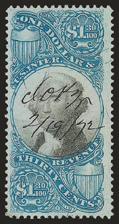 US Stamp Price Scott Catalogue R119: 1871 US$1.30 Revenue Documentary . Robert Siegel Auction Galleries, Jun 2009, Sale 975, Lot 2301