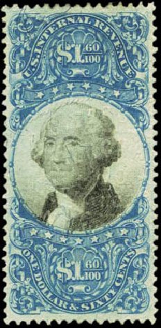 US Stamps Value Scott Cat. # R121 - 1871 US$1.60 Revenue Documentary . Harmer-Schau Auction Galleries, Feb 2012, Sale 92, Lot 1479