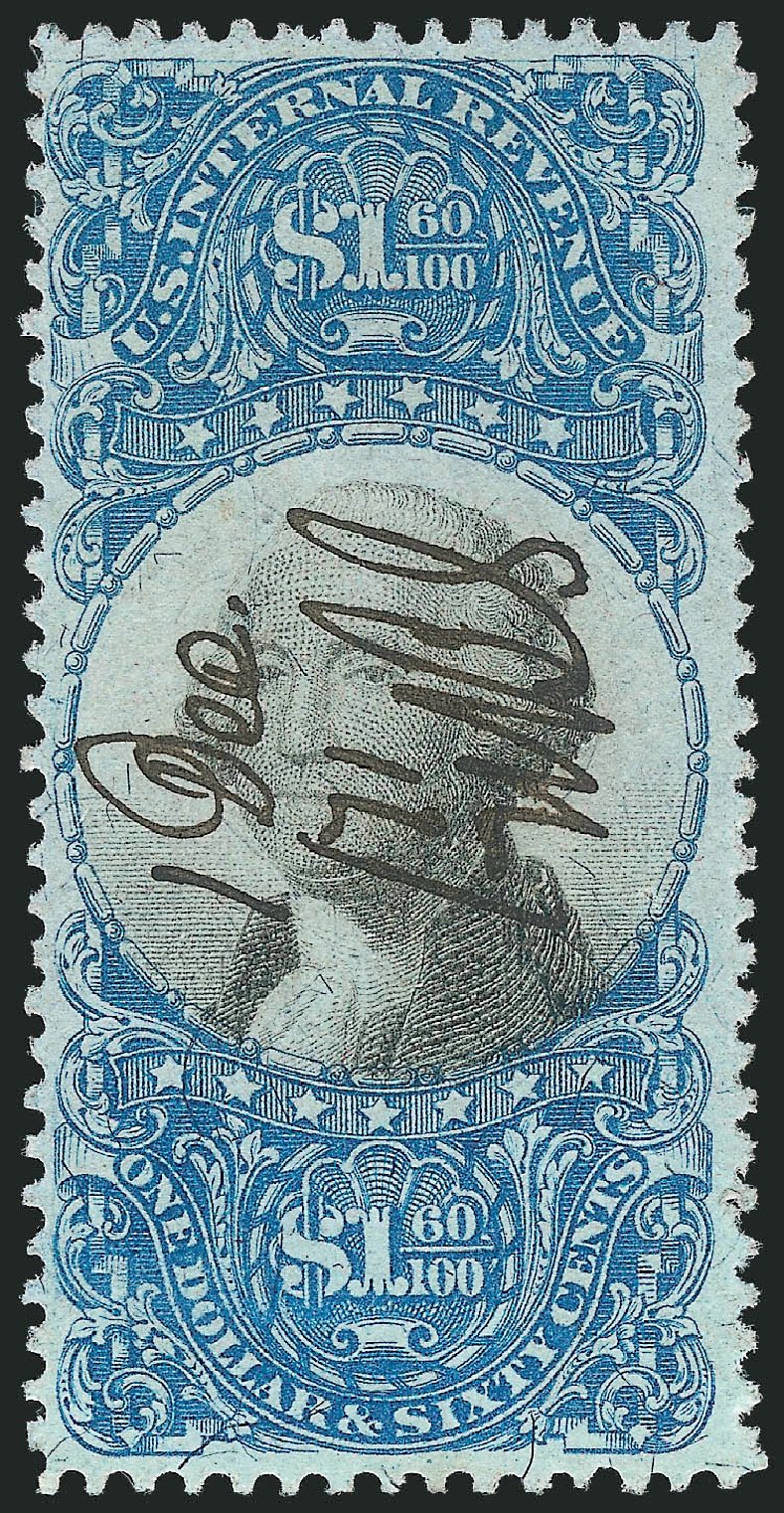 Cost of US Stamps Scott # R121: US$1.60 1871 Revenue Documentary . Robert Siegel Auction Galleries, Dec 2014, Sale 1089, Lot 465