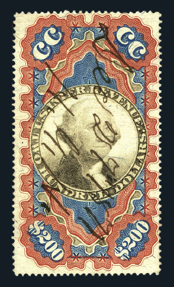 US Stamps Price Scott #R132 - US$200.00 1871 Revenue Documentary . Harmer-Schau Auction Galleries, Aug 2015, Sale 106, Lot 2219