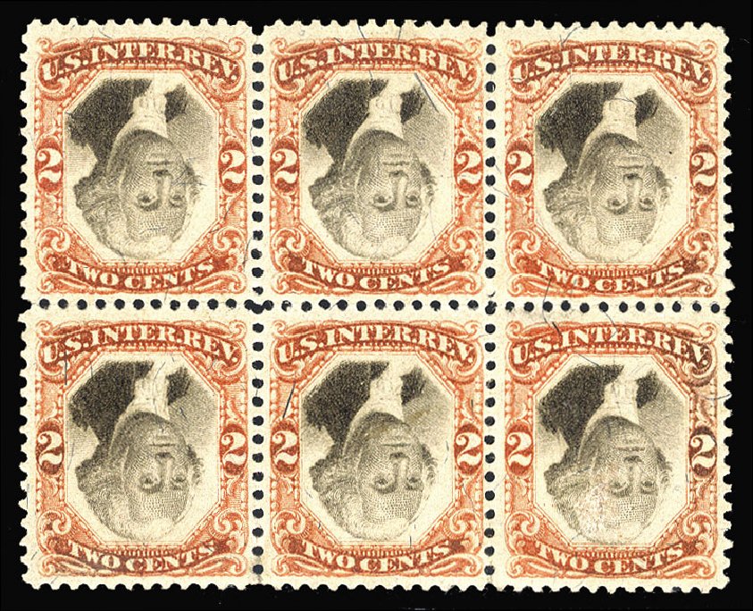 US Stamp Prices Scott Cat. R135 - 1872 2c Revenue Documentary . Cherrystone Auctions, Oct 2011, Sale 201110, Lot 8