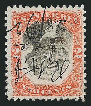 Cost of US Stamps Scott Cat. # R135: 2c 1872 Revenue Documentary . Robert Siegel Auction Galleries, Mar 2011, Sale 1007, Lot 3130
