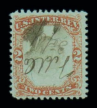 Values of US Stamp Scott # R135: 1872 2c Revenue Documentary . Matthew Bennett International, Jun 2007, Sale 319, Lot 1851