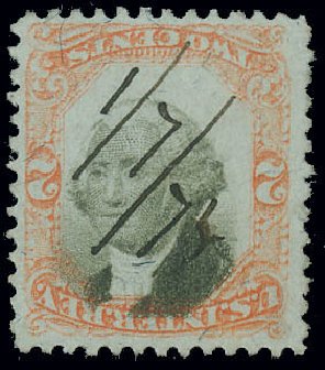 Price of US Stamp Scott Catalog R135 - 2c 1872 Revenue Documentary . Matthew Bennett International, Jun 2008, Sale 328, Lot 1402