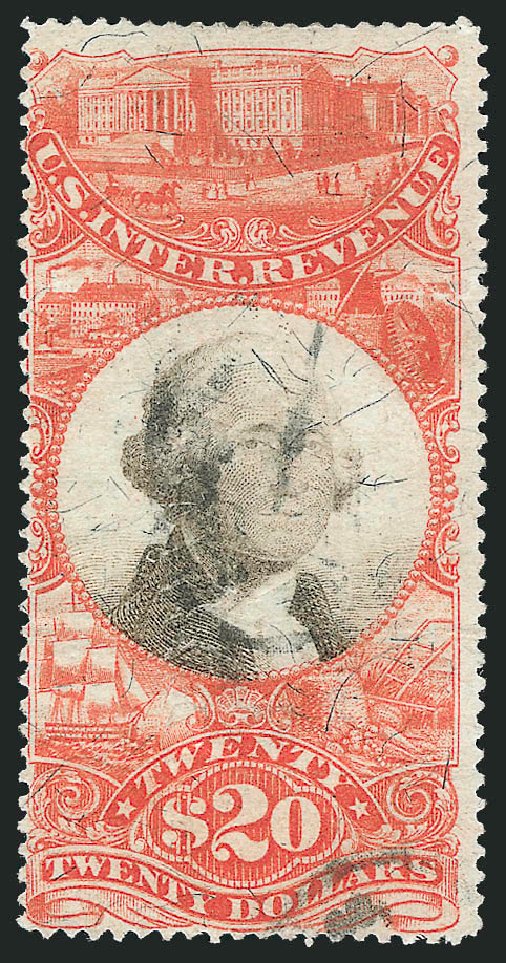 Cost of US Stamps Scott Catalogue # R150 - US$20.00 1872 Revenue Documentary . Robert Siegel Auction Galleries, Mar 2011, Sale 1007, Lot 3134