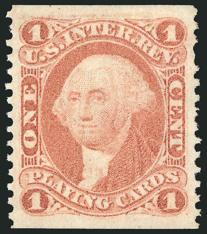 Price of US Stamp Scott Catalogue R2: 1c 1862 Revenue Playing Cards. Robert Siegel Auction Galleries, Mar 2014, Sale 1067, Lot 518