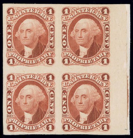 US Stamp Values Scott Catalog # R3 - 1862 1c Revenue Proprietary. Matthew Bennett International, Jun 2008, Sale 328, Lot 1320