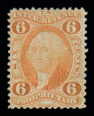 Price of US Stamps Scott Catalog # R31 - 6c 1871 Revenue Proprietary. Matthew Bennett International, Oct 2007, Sale 320, Lot 636