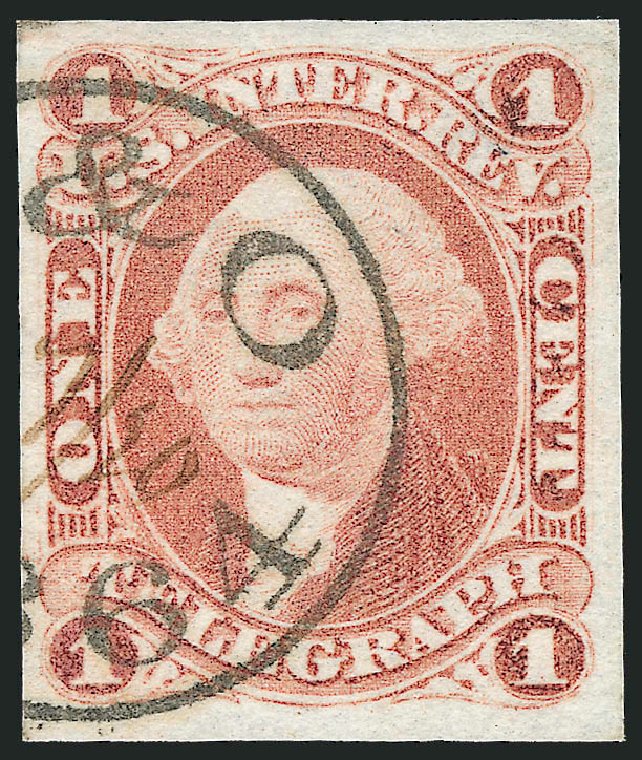 Costs of US Stamp Scott Cat. #R4 - 1c 1862 Revenue Telegraph. Robert Siegel Auction Galleries, Nov 2011, Sale 1015, Lot 3