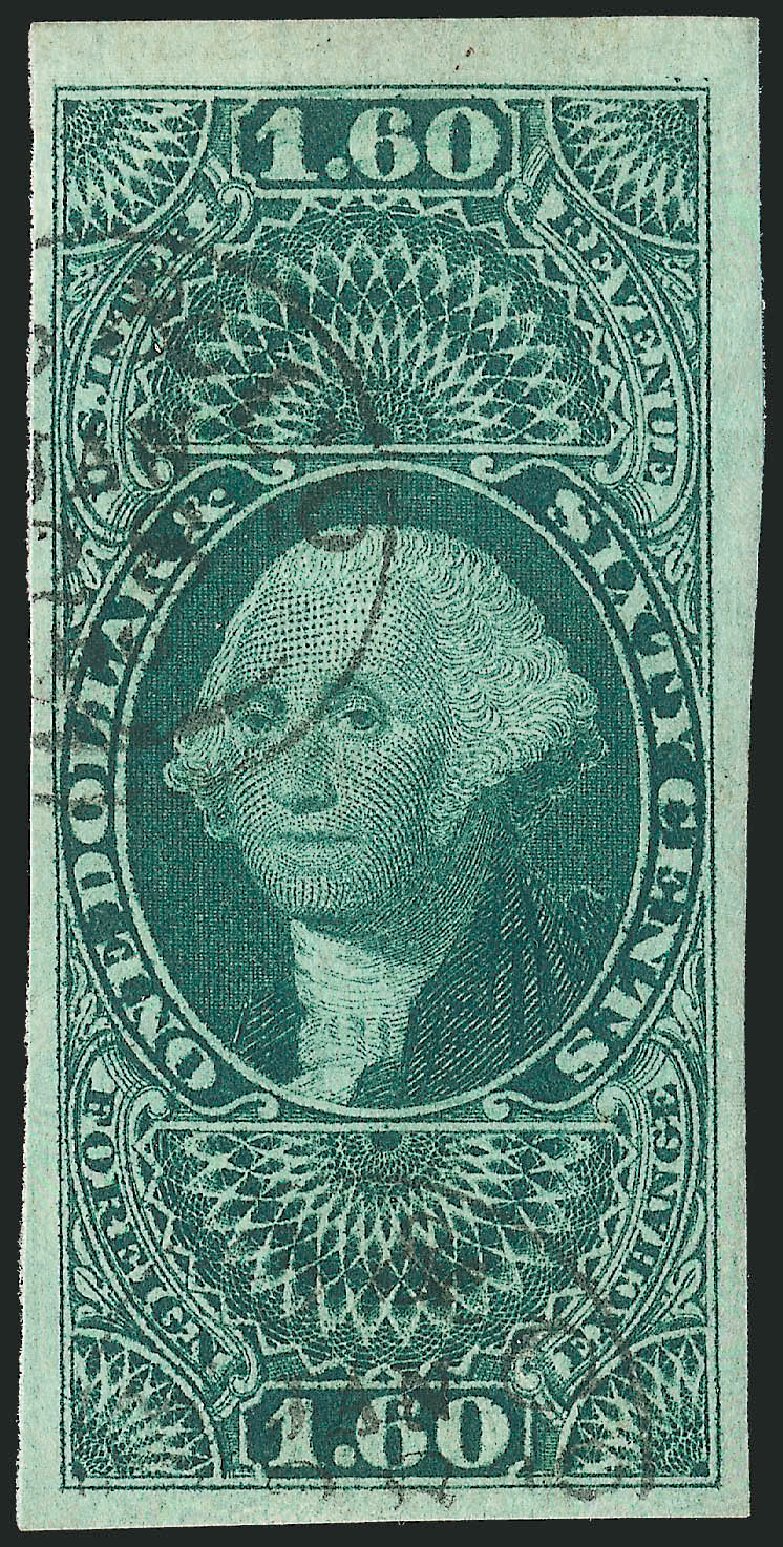 US Stamp Value Scott Catalogue #R79: 1863 US$1.60 Revenue Foreign Exchange. Robert Siegel Auction Galleries, Dec 2014, Sale 1089, Lot 237