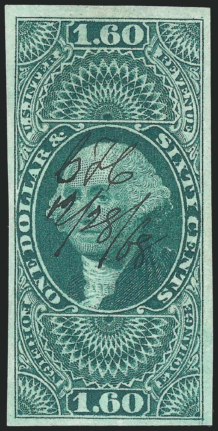 US Stamps Value Scott Catalog #R79 - US$1.60 1863 Revenue Foreign Exchange. Robert Siegel Auction Galleries, Nov 2011, Sale 1015, Lot 18