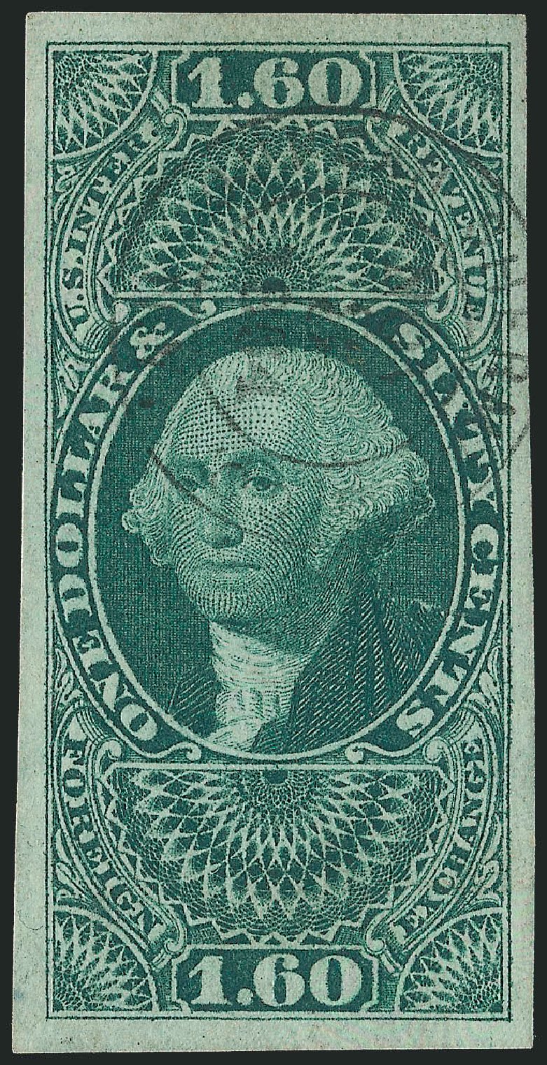 Costs of US Stamp Scott R79 - 1863 US$1.60 Revenue Foreign Exchange. Robert Siegel Auction Galleries, Dec 2009, Sale 978, Lot 1163