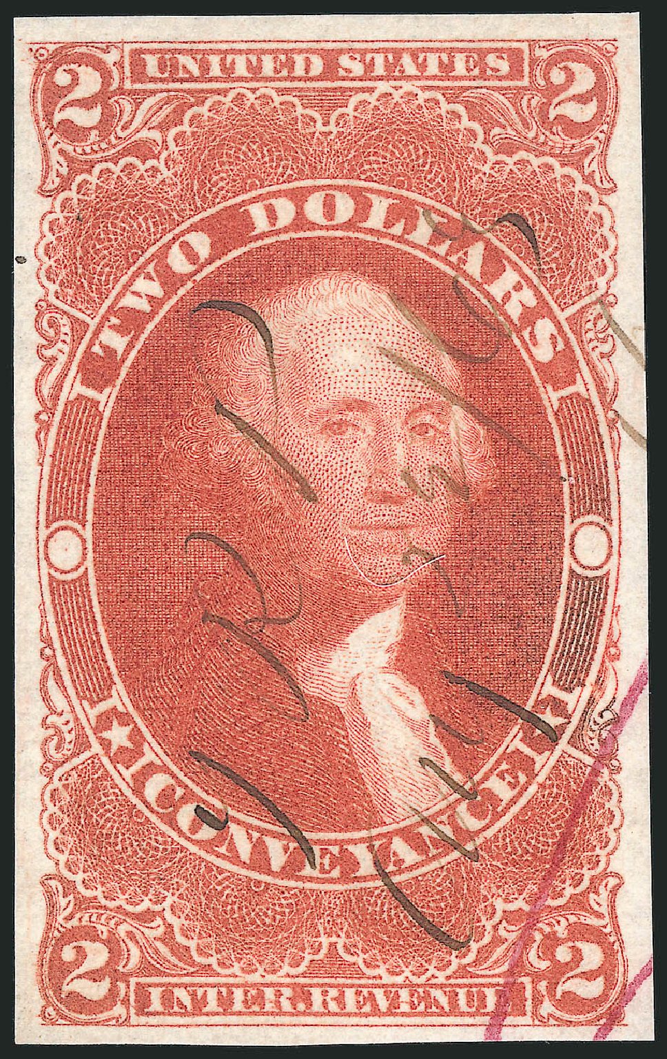 Costs of US Stamps Scott Cat. # R81: US$2.00 1862 Revenue Conveyance. Robert Siegel Auction Galleries, Mar 2014, Sale 1066, Lot 23