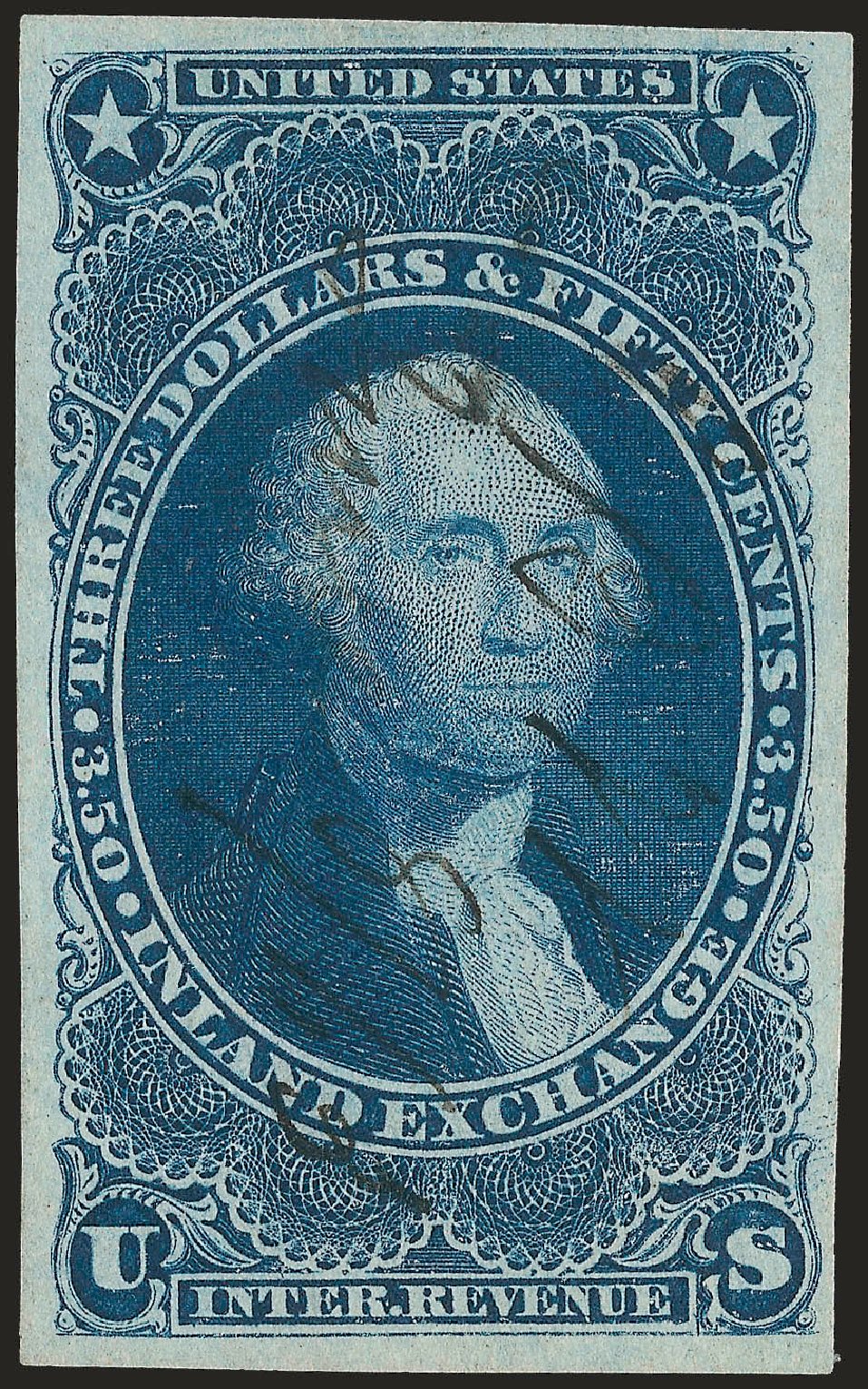 Price of US Stamp Scott Catalogue # R87: 1863 US$3.50 Revenue Inland Exchange. Robert Siegel Auction Galleries, Jun 2009, Sale 973, Lot 273