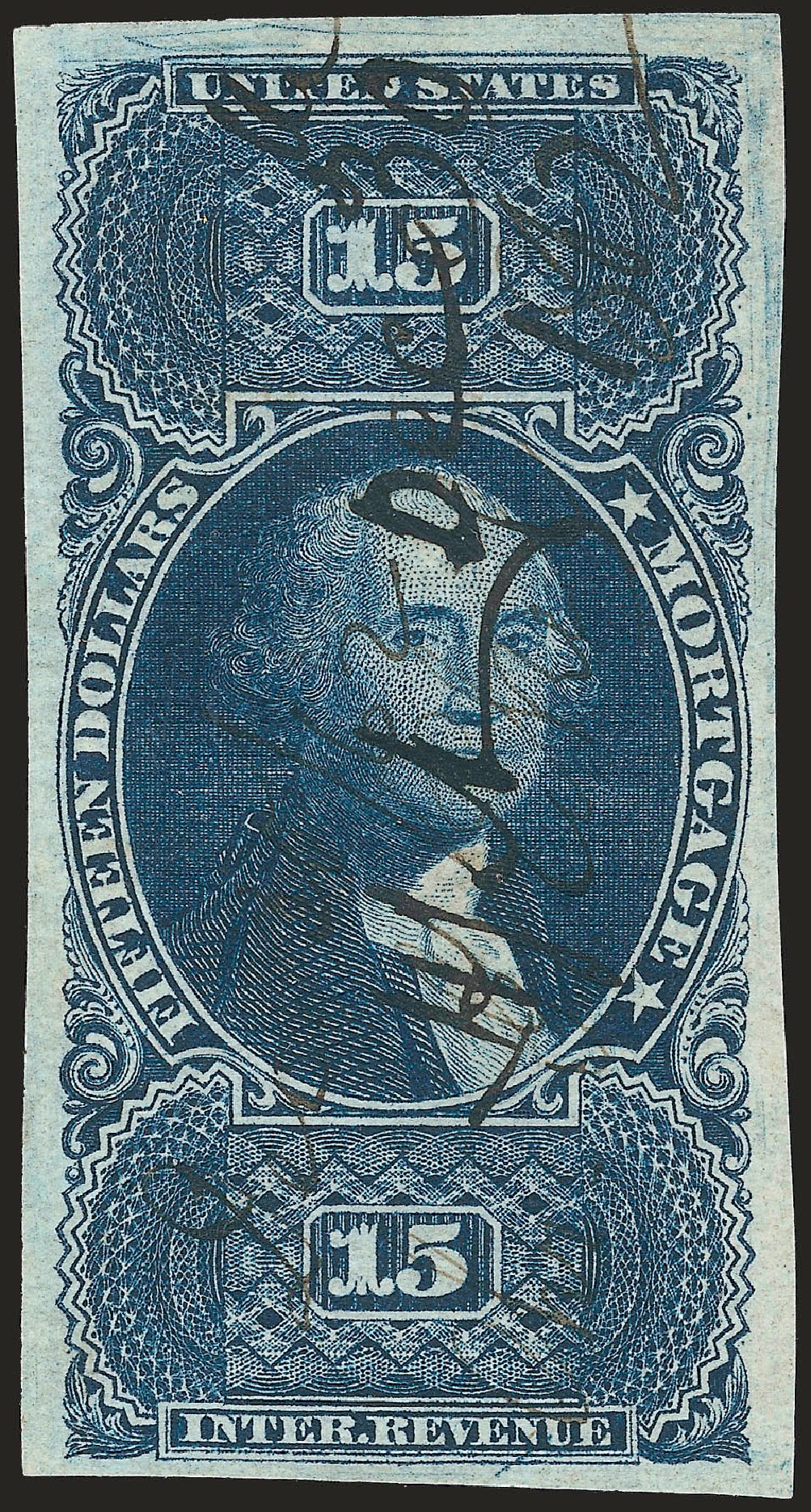 Costs of US Stamps Scott Catalogue # R97: US$15.00 1862 Revenue Mortgage. Robert Siegel Auction Galleries, Apr 2010, Sale 984, Lot 1207