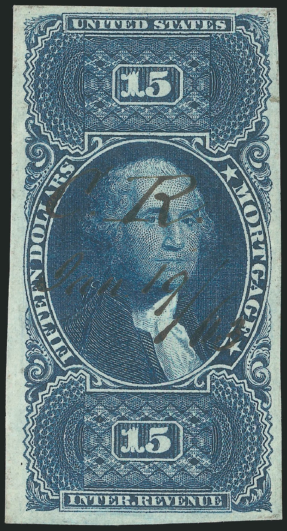 Costs of US Stamps Scott Cat. #R97 - 1862 US$15.00 Revenue Mortgage. Robert Siegel Auction Galleries, Mar 2014, Sale 1067, Lot 540