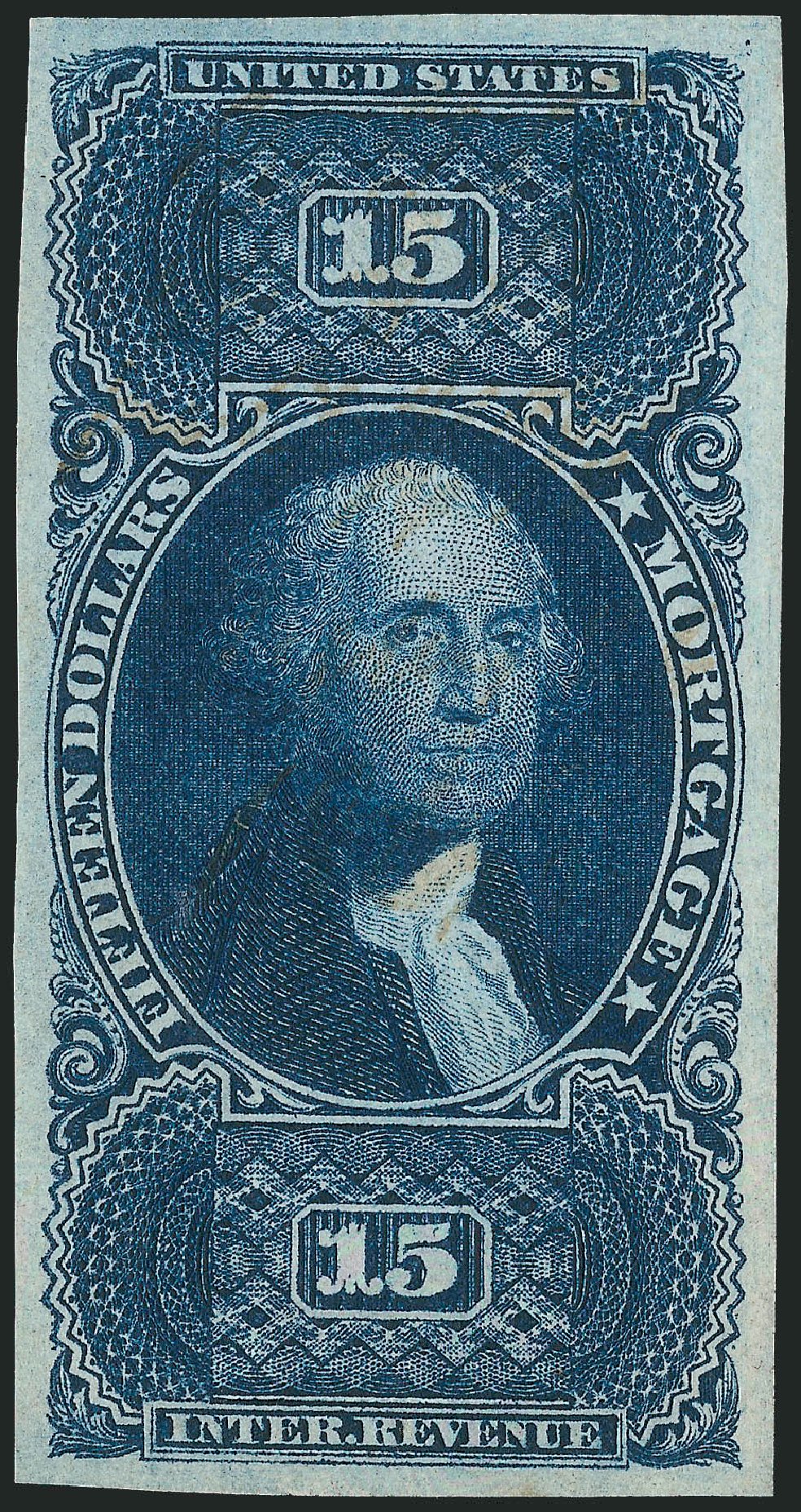Costs of US Stamps Scott Cat. # R97: US$15.00 1862 Revenue Mortgage. Robert Siegel Auction Galleries, Oct 2010, Sale 997, Lot 6580