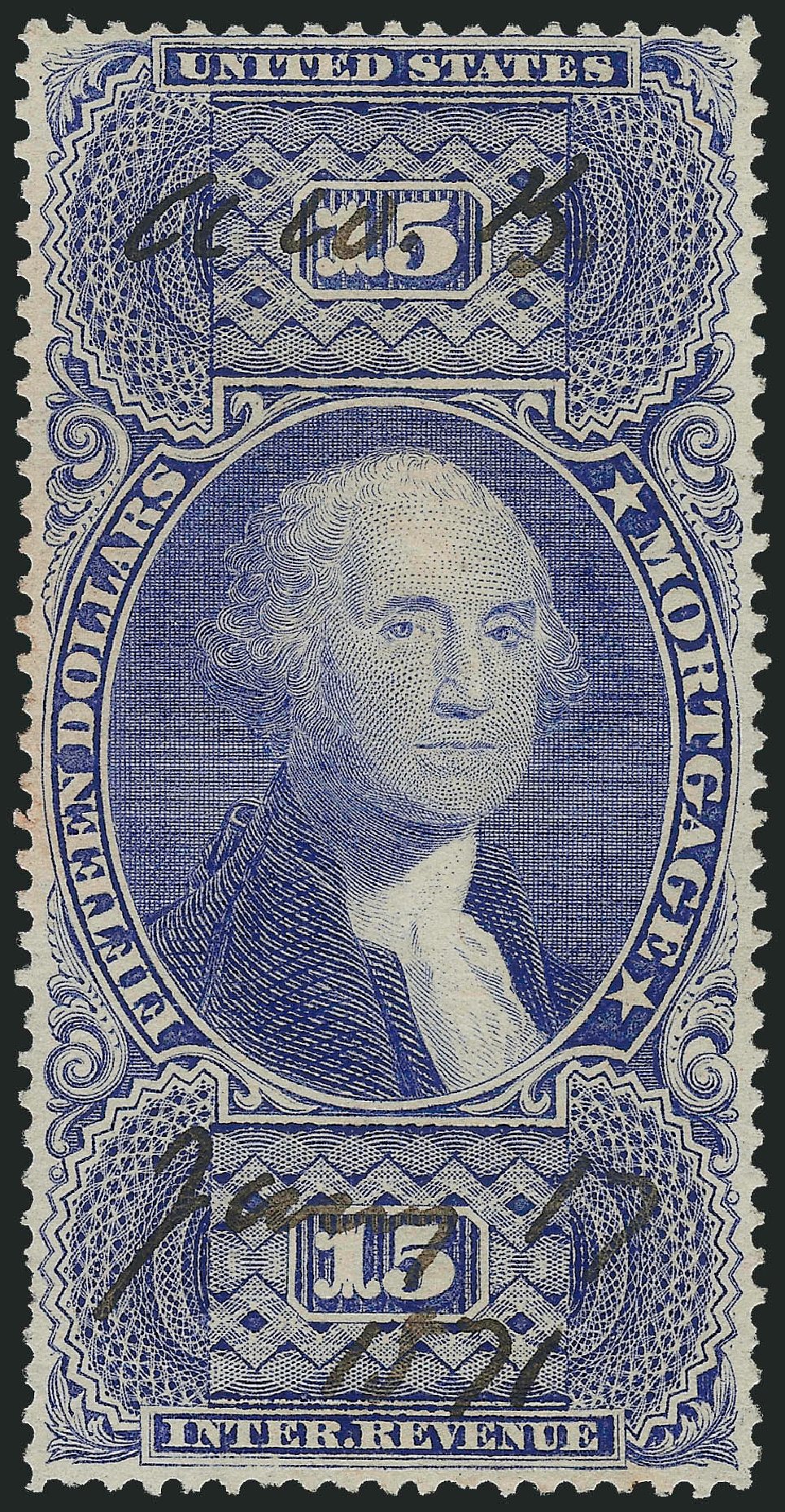 Costs of US Stamps Scott R97: US$15.00 1862 Revenue Mortgage. Robert Siegel Auction Galleries, Oct 2012, Sale 1031, Lot 1032