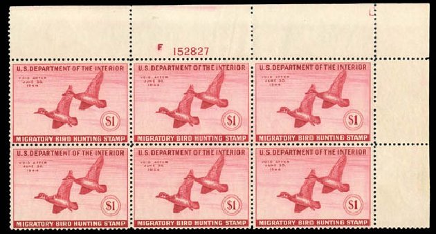 Price of US Stamps Scott Catalogue #RW10: US$1.00 1943 Federal Duck Hunting. Matthew Bennett International, Dec 2008, Sale 330, Lot 2047